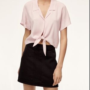 Aritzia Wilfred Free Penske Mini Denim Skirt